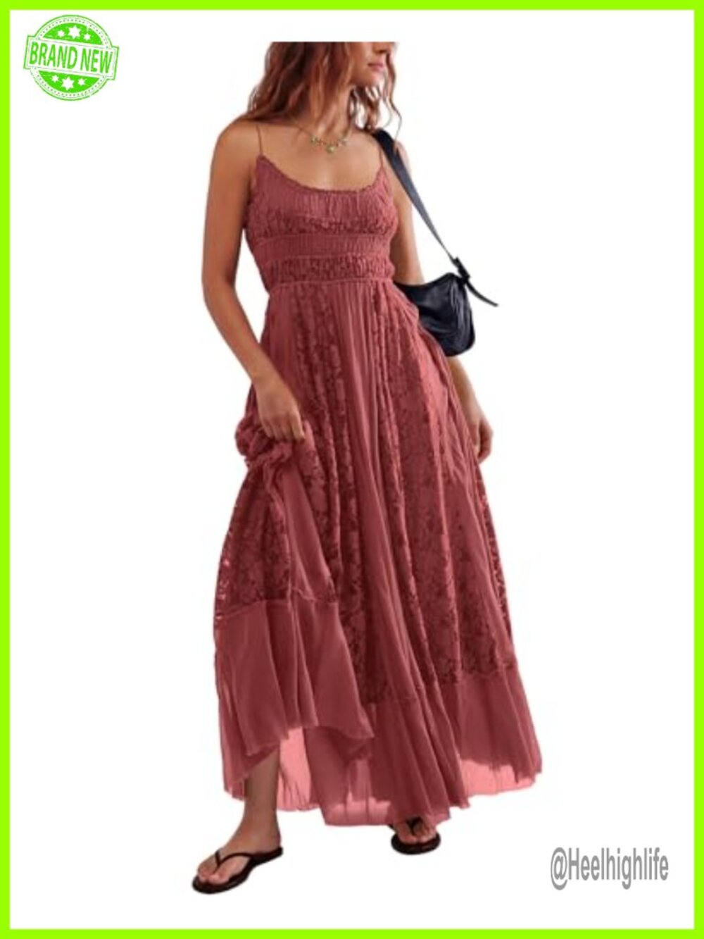 Women's Lace Floral Embroidered Bohemian Maxi Dress A Line Beach Summer